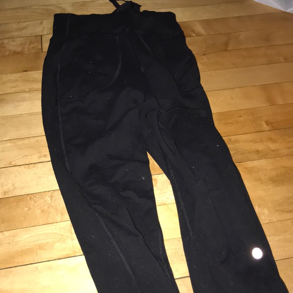 Lululemon fold over leggings. Size 2. Some wear.